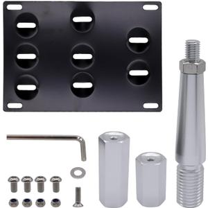 HiSport No Drill Front Bumper Tow Hook License Plate Mounting Bracket Adapter Kit Compatible with Infiniti G35 G37 Q60 2008-2015, Infiniti Q50 2014-up, Nissan GT-R 2007-2018 & Nissan 370Z 2013-2018