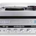 Victor VDTS-5400 Geneva 5-in-1 Music Center with Bluetooth, CD Player, FM Radio, USB Playback, Aux Input, Remote Control, and Detached Stereo Speakers  Perfect for Home Music Lovers