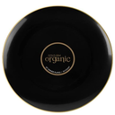 Organic Black & Gold Rim Plates 120 Count - 9" Elegant Disposable Plastic Dinner Plates for Parties & Gatherings