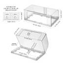 Cabilock Weatherproof Outlet Cover, Flip Double Position Socket Box, 86-Type Thickened Self Adhesive Switch Plug Splash Box for Bathroom Kitchen, Outdoor Receptacle Protector, 7.94X4.76X2.95inch (20.20X12.10X7.50CM, Transparent)