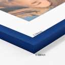 Vittanly 8x10 Picture Frames Set of 4, Display Pictures 5x7 with Mat or 8x10 without Mat, Gallery Wall Frame Set for Wall or Tabletop, Engineered Wood with Shatter Resistant Plexiglass, Royal Blue