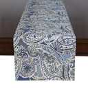 Mika Home Paisley Table Runner for Home Decor 13X72 Inches Blue Brown Seasonal Dining Table Decoration for Home