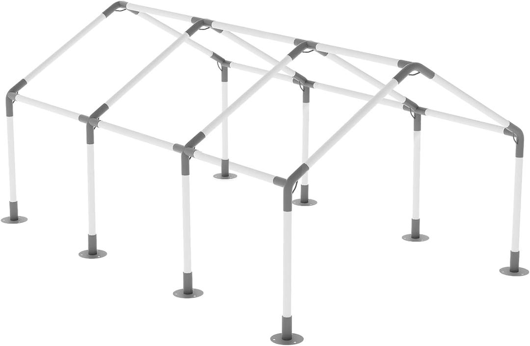 8 Leg Carport KitsHigh Peak Canopy Fitting Kit with 1-3/8" ID, Galvanized Steel Carport Connectors, shed Frame kit DIY Project