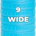 9 Pack Blue Wide Mouth Mason Jar Lids with Silicone Rings,9 Color to Choose, Plastic Mason Jar Lids,Plastic Canning Lids, Fit Ball,Kerr and More (Blue)