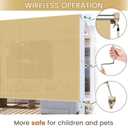 Outdoor Roller Shades for Patio, 8' W x 8' H Cordless Patio Shades Roll Up Outdoor Blinds with Splicing Design, 90% UV Protection for Porch Gazebo Pergola, 2 Poles & 1 Fabric, Sesame