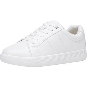 Vepose Women's White Casual Walking Sneakers, Fashion Tennis Low Top Slip On 8013 Shoes (7)