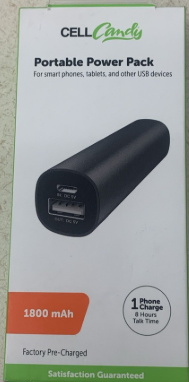 CellCandy Portable Power Bank 1800 MAH