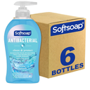 Softsoap Clean & Protect Antibacterial Liquid Hand Soap, Cool Splash Hand Soap, 11.25 Ounce, 6 Pack