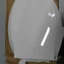 19" Elongated Toilet Seat with Built-In Potty Training Seat, Soft Quiet-Close Lid with Non-Slip Design, Magnetic Kids Seat in White, Easy to Install and Clean