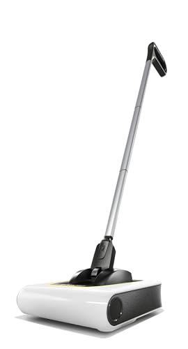 Kärcher KB 5 Electric Floor Sweeper Broom, for Carpets, Hardwood Floors and Tiles, Lightweight and Cordless, Ideal for Fur, Hair, Dirt & Dust - White