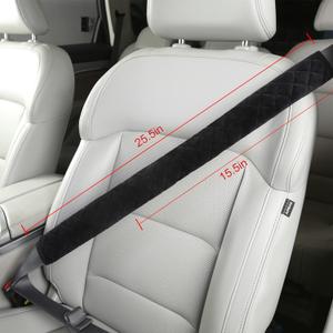 Extra Long Seatbelt Covers for Adults Kids Women & Men, Soft Car Seat Belt Strap Cushion for Sedan, SUV, Trucks, Shoulder Neck Chest Protector Pads, Auto Accessories, 1pc, Black, 15.5in