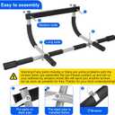 Doorway Pull Up Bar for Home Gym, Adjustable Width, Heavy-Duty Steel