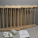 ZETY Natural Wood Baby Playpen  8 or 10 Panel Foldable Play Yard with Door Panel and Built-in Toys, CPC Certified & SGS Tested