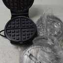 Mini Waffles Maker with 6 Removable Plates, 3 in 1 Small Waffle Maker Mini- Waffle, Pancake, Donut, 6" Non Stick Waffle Iron for Kids and Families, Black