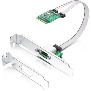 M.2 A+E Key 2.5G Gigabit Ethernet Network Card, 18-cm Cable Length