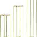 FAHKNS 3PCS Metal Cylinder Pedestal Stand for Party Display Columns Pedestal Stand Cylinder Tables for Weddings Party Birthday Festival Decorations