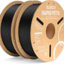 ELEGOO Rapid PETG Filament 1.75mm Black 2KG, High Speed Up to 600mm/s 3D Printer Filament Dimensional Accuracy +/- 0.02 mm, 1kg Cardboard Spool(2.2lbs) Fits for Most FDM 3D Printers
