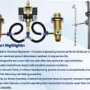 Upgraded Series Rough-In Valve with Drain Assembly,1/2-Inch IPS Connections,Compatible with Moen Widespread Bathroom Sink Faucet,S9000-series,Brass Construction