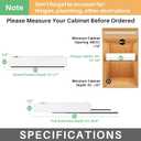 Pull out Cabinet Organizer, Wider Expandable (14"-24") Heavy Duty Slide out Drawers Fixed with Adhesive Nano Film for Pots, Roll out Shelf Storage for Kitchen Cabinet Organization (White-1pc)(3 Rails)