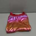 Allegra K Women's Metallic Sleeveless High Waist Club Party Disco Holographic Dress (Large)