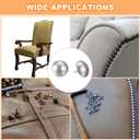 uxcell Upholstery Tacks Nail Pins Furniture, 100Pcs 16x16mm Thumb Tack Pins Assortment Kit Carbon Steel for Home Sofa DIY Decorative Nail Heads Nails, Silver Tone