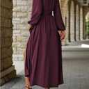Spring Long Sleeve Formal Dresses 2026 Gowns Evening Party Cocktail Dress Elegant Split Wrap Ruffle Wedding Guest Dresses L