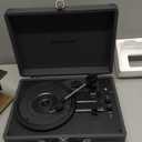 Crosley CR8005F-SG Cruiser Plus Vintage 3-Speed Bluetooth in/Out Suitcase Vinyl Record Player Turntable, Slate