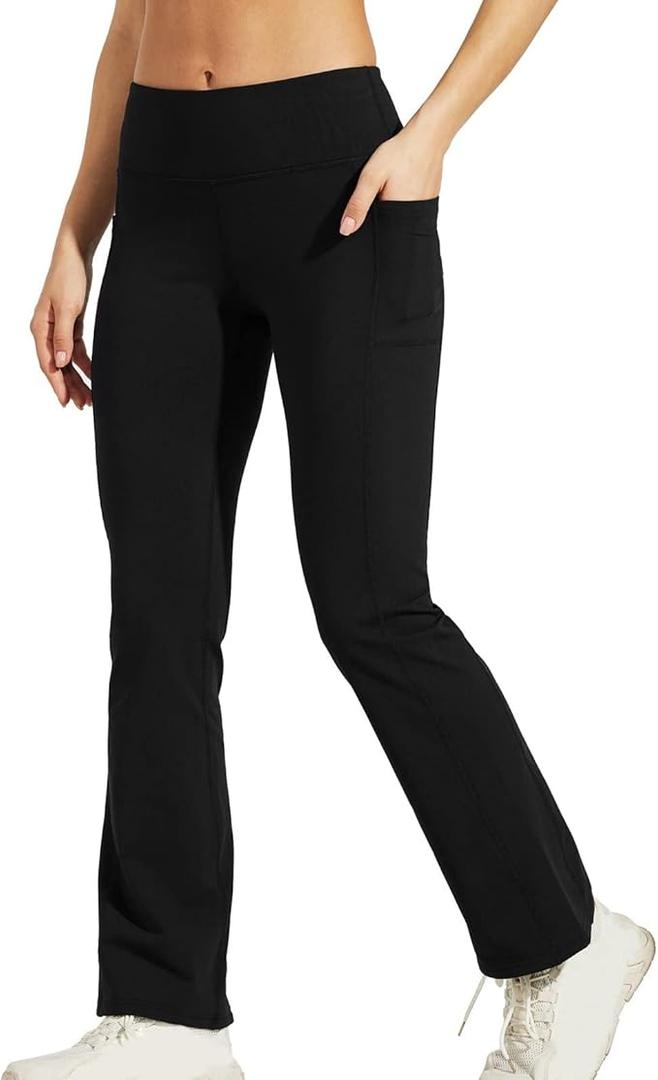 WKAYsIV Loose Yoga Pants for Women with Pockets Women Solid Workout Leggings Pant Fitness Sports Running Yoga Athletic Pants Fashion Soft Outwear Wide Leg Trousers Yoga Legging, XL
