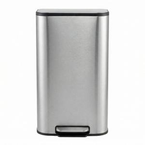 Garvee 13 Gal Stainless Steel Kitchen Trash Can with Lid, Soft Close Lid | Hands-free Step Pedal, Removable Inner Bucket, Smudge & Fingerprint Resistant, Rectangular Waste Bin