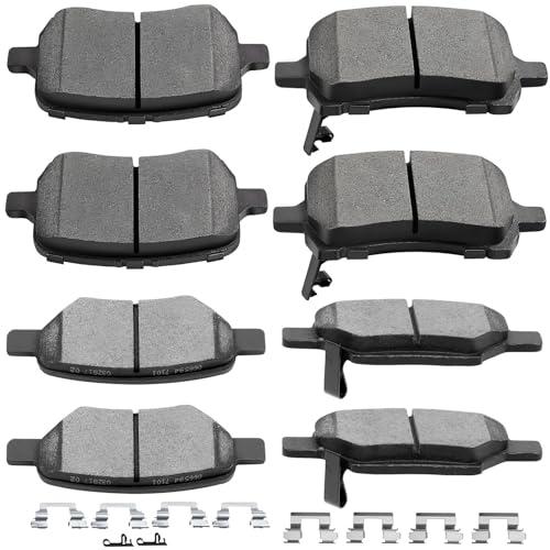 Ceramic Brake Pads Kits,SCITOO 8pcs Brakes Pads Set fit for 2008 for Chevy Cobalt, 04-12 for Chevy for Malibu,07-09 for Pontiac G5,06-10 for Pontiac G6,07-09 for Saturn Aura