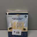 AFINETH Orange and Black Flameless Taper Candles with Remote, 9.6" Halloween Battery Operated Candles 3D Wick, Real Wax Led Candlesticks Flickering Electric Candle for Halloween, Home, Party, 6 Pack