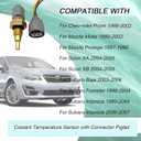 Coolant Temperature Sensor with Connector Pigtail Compatible with Subaru Impreza Legacy Mazda Replacement 22630AA161