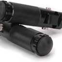 PACEWALKER CNC Motorcycle Foot Peg Universal Aluminum Pedals for Motorcycle Electric Car 8MM 90 Degree Folding Support Rod 2Pcs (Black)