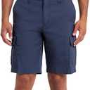 UNIONBAY Men's Relaxed Fit Flex Waist Cargo Short (30, Blue)
