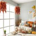 RECUTMS Fake Hanging Plants 4 Pcs Artificial Boston Ferns for Outdoors UV Resistant Draping Faux Greenery Plastic Decorative Vines for Bedroom Wall Garden Wedding Indoor (Brown)