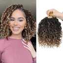 Goddess Locs Crochet Hair,8 Inch 9 Packs Faux Locs Synthetic Crochet Hair for Black Women, Boho Style Pre looped crochet Locs with Curly Ends (T27)