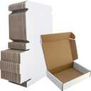 7x5x1.5 inch White Shipping Boxes 50 Pack, Small Corrugated Cardboard Mailer Boxes Bulk for Packaging Business Mailing GiftMini Mailer Boxes for Packaging Supplies Business Present