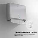 Commercial PaperTowel Holder Dispenser Wall Mount,Stainless Steel Bathroom Paper Towel Holder,Toilet Paper Napkin Holder,C Fold Multifold Trifold Paper Towel Dispenser,Hand Towel Dispenser