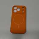 Miracase Magnetic for iPhone 17 Pro Case, Compatible with MagSafe, Integrated Silicone Camera Control Cover, 3.0mm Thicken Shockproof Drop Protection Phone Case for 17 Pro,Orange