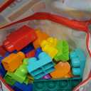 MEGA BLOKS First Builders Toddler Blocks Toys Set, Big Building Bag with 80 Pieces and Storage, Blue, Ages 1+ Years