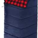 REDCAMP Cotton Flannel Sleeping Bag for Camping Backpacking, Adults Cold Weather Envelope Sleeping Bags with 2/3/4/6lbs Filling