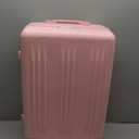 Kono Lightweight 24 Inch Expandable Luggage with Quiet Spinner Wheels TSA Lock, Scratch and Drop Resistant PC+ABS Hardside Durable Medium Checked Suitcase, Pink