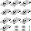 10 PCS 3 Inch Door Locks Hasp Latch, Stainless Steel Padlock Hasp Latch with Screws, Clasp Hasp Lock Latch for Bedroom, Windows
