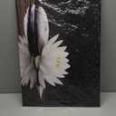 GLOKAKA Zen White Lotus Flower Wall Art Black and White Lotus on Spa Stone and Water Picture Canvas Print Artwork for Yoga Meditation Room Bathroom Wall Decor (18"L x 12"W)