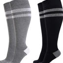 Momcozy Compression Socks for Women Wide Calf, 15-20mmHg Knee High Support Socks for Pregnancy, Nurses, Travel, Flying Size 3XL