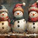 Clendo Christmas Paint by Numbers Kit for Adults- Snowman Adult Paint by Number Kits on Canvas Arts Crafts for Adults(16 x 20 Inch)