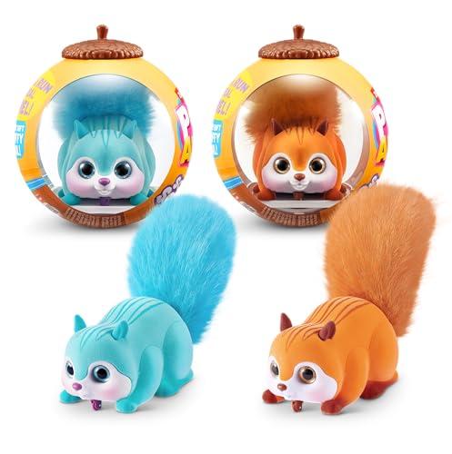 Pets Alive Scurry'n Squirrel (Blue+Orange) 2 Pack by ZURU – Interactive Robotic Pet Toy, Moving Squirrel with Realistic Movements and Sounds, Ages 2+, Child Toddler