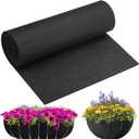 Adnee 118 x 14 Inch Non Woven Flower Pot Liner Roll-Black Felt Hanging Basket Liners Roll-Microgreens Growing Mat Roll for Garden Planter Window Hanging Flower Basket Indoor Outdoor