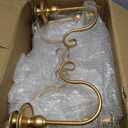 mopam 2Pcs Gold Floor Candelabra, 5 Arms Antique Candlestick Holder