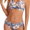 Women's Bathing Suit Bottoms Full Coverage Ruched Bikini Tankini Bottom Swimsuit Brief (Gray, XL)